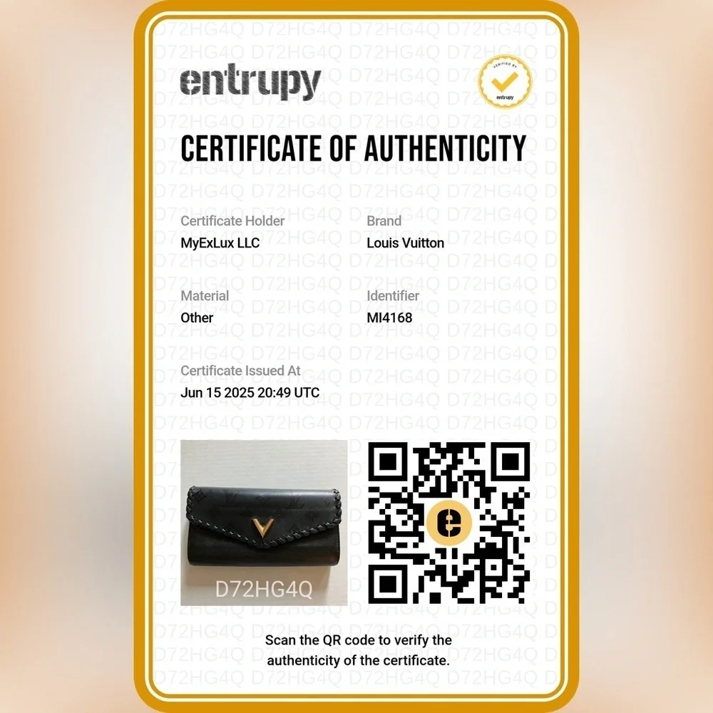 Authentic Louis Vuitton Cuir wallet W/COA - Picture 2 of 16